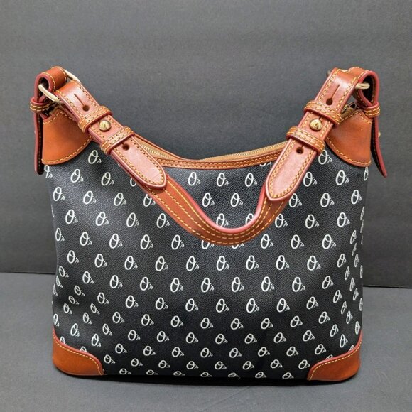 Dooney and Bourke Baltimore Orioles Satchel Purse Shoulder Bag Leather O's EUC - Picture 2 of 9